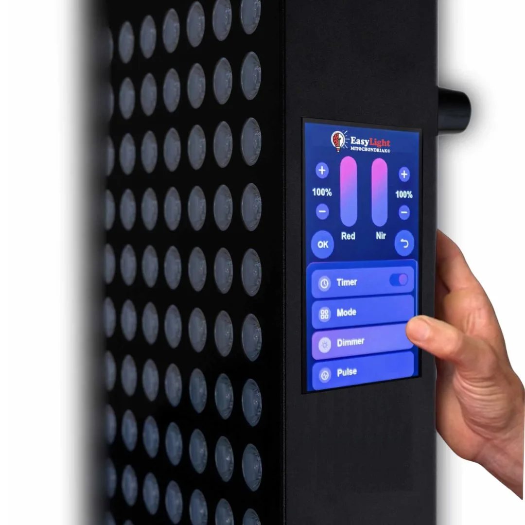 Touchdisplay des Mitochondriak® Office, Bildschirm zur Einstellung der Intensität